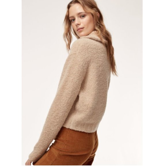 Aritzia Wilfred Free Gwyneth Cropped Quarter-zip Knit Sweater - Picture 3 of 15